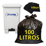 Saco De Lixo 100un Preto 100l Econômico Marca Dr. Luvas