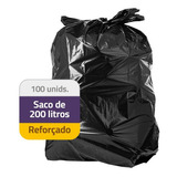 Saco De Lixo 200 Litros Reforçado Resistente 100 Unidades