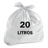 Saco De Lixo Branco 20 Litros Resistente 100 Unid