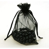 Saco De Organza Preto 10x15 Com 100 Unidades Lembranicinha