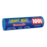 Saco P/ Lixo 100l Dover Roll Economia Azul 15un