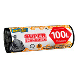 Saco Para Lixo 100l Dover Roll Super Econômico 15 Unidades