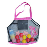 Sacola Guardar Brinquedo De Criança Praia Piscina Bolsa Saco Cor Rosa