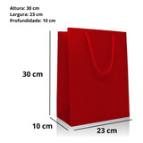 Sacola Papel Bolsa Colorida Média 23x30x10 - Kit 50 Un