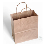 Sacolas Kraft Pequena Delivery 120g - 20x22x10 - 100 Unid