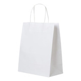 Sacolinha De Papel Kraft Branca Lembrancinha 100 Un Promoção