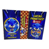 Sacolinha Personalizada Lembrancinha Pers Sonic 60un
