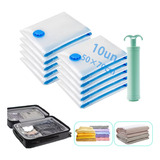 Sacos Organizadores A Vacuo Vacuum Bag + Bomba 10un 50x70