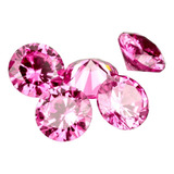 Safiras Rosa Pedra Preciosa Cinco Pedrinhas De 4mm 1,5cts