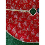Saia Vermelha Veludo Tapete De Árvore De Natal Tecido 60cm