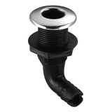 Saída D'água Costado Abs Preta 90º 3/4 Capa Inox