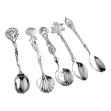 Salm 5 Pçs/set Colher De Mesa Antiga Colher De Café Para Cas