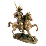 Samurai Guerreiro No Cavalo Estatueta Veronese