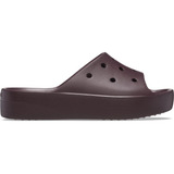 Sandália Crocs Classic Plataform Slide Dark Cherry