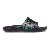 Sandália Crocs Classic Printed Slide Kids Black/multi
