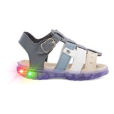 Sandalia Papete Masculino Infantil Com Led Funfy Menino 2311
