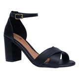 Sandália Salto Bloco Grosso Moda Casual Conforto 28.08 Full