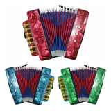 Sanfona Acordeon Infantil 3 Baixos Musica Semiprofissional