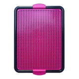 Sanitário Higiênico Com Grade Cães Xixi Pet Banheiro Canino Cor Rosa