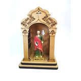 São Judas Tadeu 9cm Imagem Oratorio Capela Madeira