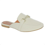 Sapatilha Mule Bico Quadrado Rasteira Moda Feminino