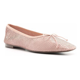 Sapatilha Schutz Ballerina Snake Paetê Rose