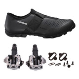 Sapatilha Shimano Mx1 Mx100 + Pedal Clip Shimano M520 + Taco