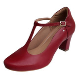 Sapato Boneca Vermelho Para Dança De Salão Salto Confortavel