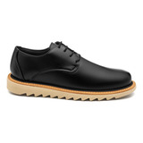 Sapato Casual Derby Tratorado Comfort Premium