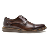 Sapato Derby Cap Toe Democrata Metropolitan Metropolitan Bay 273101 De Couro Marrom Design Liso 39 Br Para Adultos - Masculino
