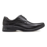 Sapato Derby Plain Toe Democrata Air Spot Smart Comfort 448026 De Couro Preto Design Lisa 41 Br Para Adultos - Masculino