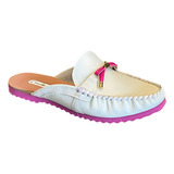 Sapato Feminino Claudialima Mule Lançamento Branco E Pink