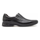 Sapato Mocassim Clássico Democrata Air Spot Smart Comfort 448027 De Couro Preto Design Lisa 41 Br Para Adultos - Masculino