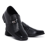 Sapato Social Infantil Clássico Formal Meninos Preto Básico