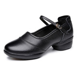 Sapatos De Dança/sapatos Quadrados Com Fivela Externa Com