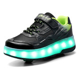 Sapatos Voadores De Duas Rodas, Patins E Led Recarregável