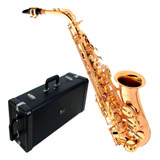 Saxofone Alto Laqueado Eagle Em Mib Sa501 Com Case 