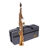 Saxofone Soprano Bb Dominante Com Kit Limpeza E Semi-case