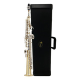 Saxofone Soprano Eagle Laqueado Niquelado 1 Ano Garantia