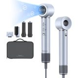 Secador De Cabelo 5 Em 1 De Alta Velocidade 110000 Rpm 1400w Cor Prateado 220v