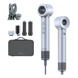 Secador De Cabelo 5 Em 1 De Alta Velocidade 1400w 127/220v Cor Prateado 127v