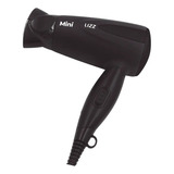 Secador De Cabelo Lizz Mini Preto 1200w Kit Viagem Bivolt