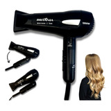 Secador De Cabelo Travel Mini Viagem Potente 1000w Bivolt Cor Preto 127/220v