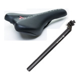 Selim Absolute Nero Preto Bike Com Canote Absolute27.2 350mm