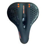 Selim Bike Banco Para Bicicleta Largo Vazado Confortável Cor Laranja