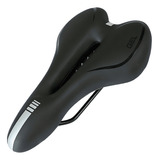 Selim Gel Bike Mtb Sport Vazado 275 X 155mm Anti-prostático Cor Preto