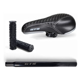 Selim Original Bike Gts Bmx Carbon + Manopla Canote Carrinho