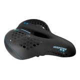 Selim Super Confort Gts M1 Vazado Com Led Traseiro Azul