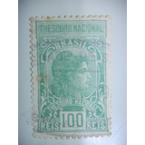 Selo Brasil - Fiscal - 100 Rs - Thesouro Nacional - 1927