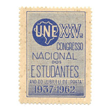 Selo Particular Une União Nacional Dos Estudantes 1962